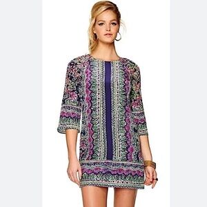 Lilly Pulitzer Rylee Silk Navy Floral Dress 2